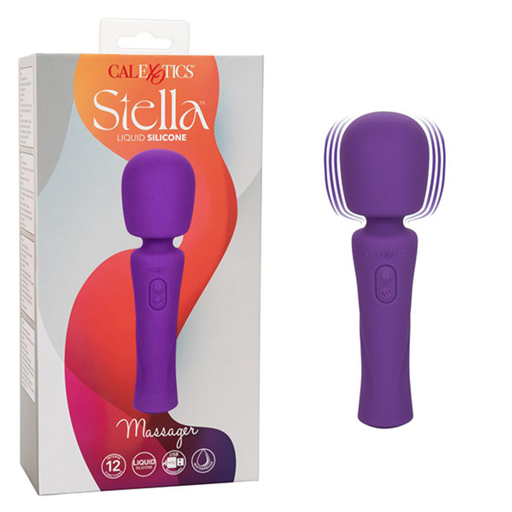 Фиолетовый ванд 17,25см California Exotic Novelties Stella Liquid Silicone Massager SE-4368-10-3