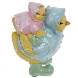 GAEM Фигурка декоративная "Курица с цыплёнком", L10,5 W8,5 H14 см