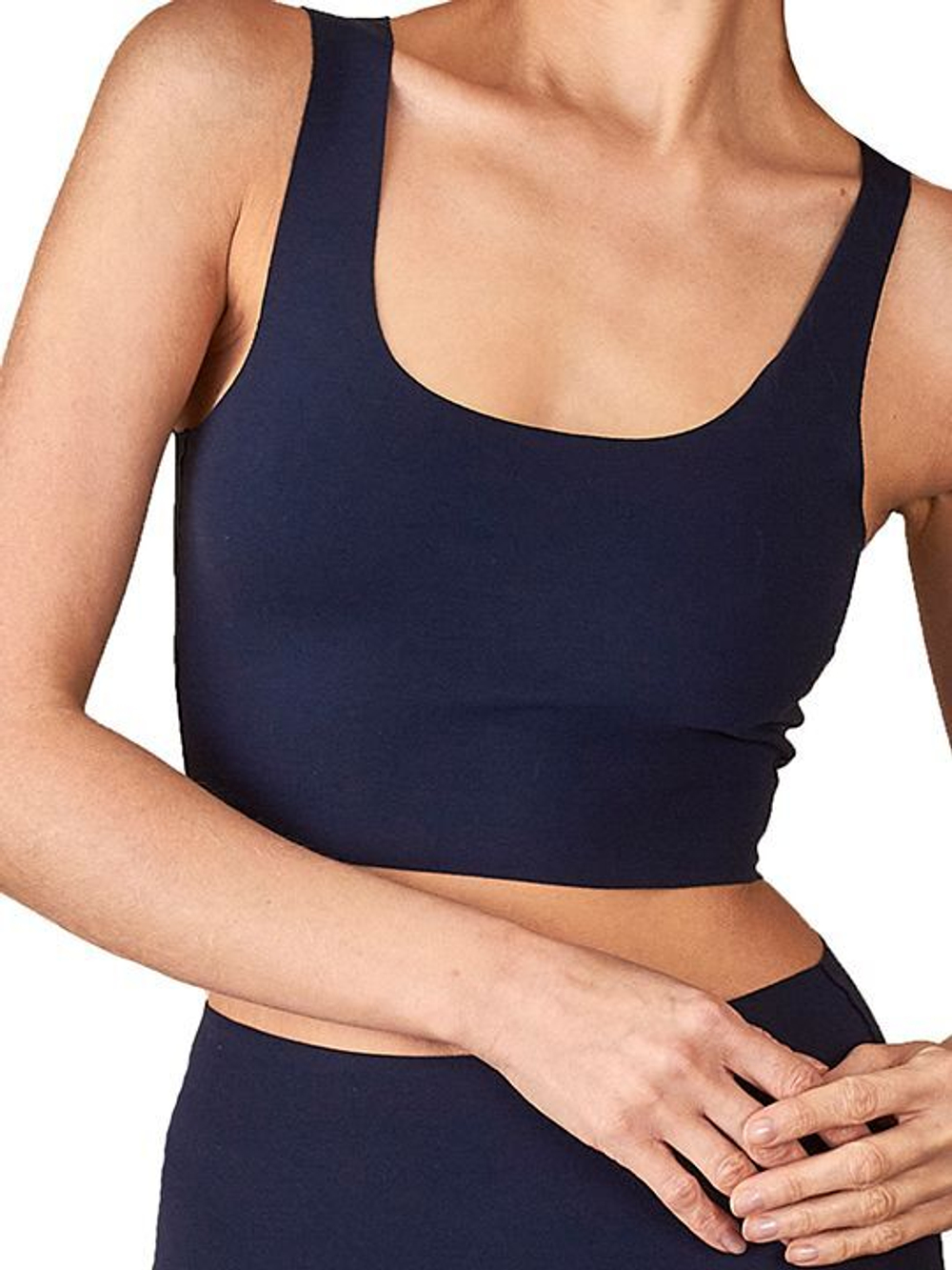 Женский укороченный бесшовный топ (Размер: M) (Цвет: серый)