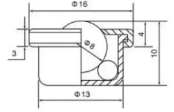 Шариковая опора CY08H CS/CS (SP08LB) ZHLRU