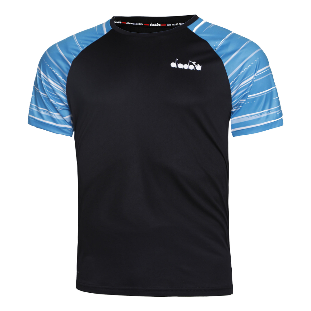 Мужское теннисное поло Diadora T-Shirt Men - Black, Blue