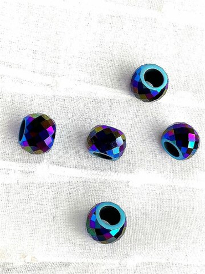 5043-jet shimmer Бублик 11мм, синий с переливами