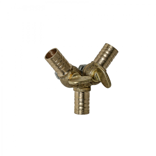Тройник с переключателем латунный 10мм.