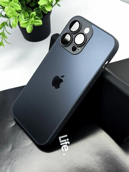 Чехол стеклянный с MagSafe, на iPhone 14 Pro Max, Graphite -  Черно-серый