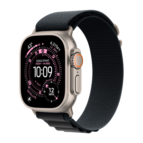 Умные часы Apple Watch Ultra 3 (2025) GPS + Cellular, 49mm, Natural Titanium Case with Black Alpine Loop, L