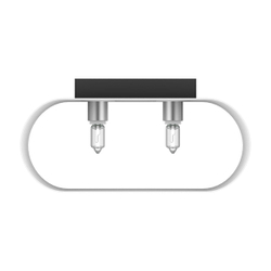 808620 Светильник настенный MURO 2х40W G9 ХРОМ/БЕЛЫЙ