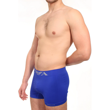 Мужские трусы бесшовные боксеры синие EMPORIO ARMANI EA14022015-2