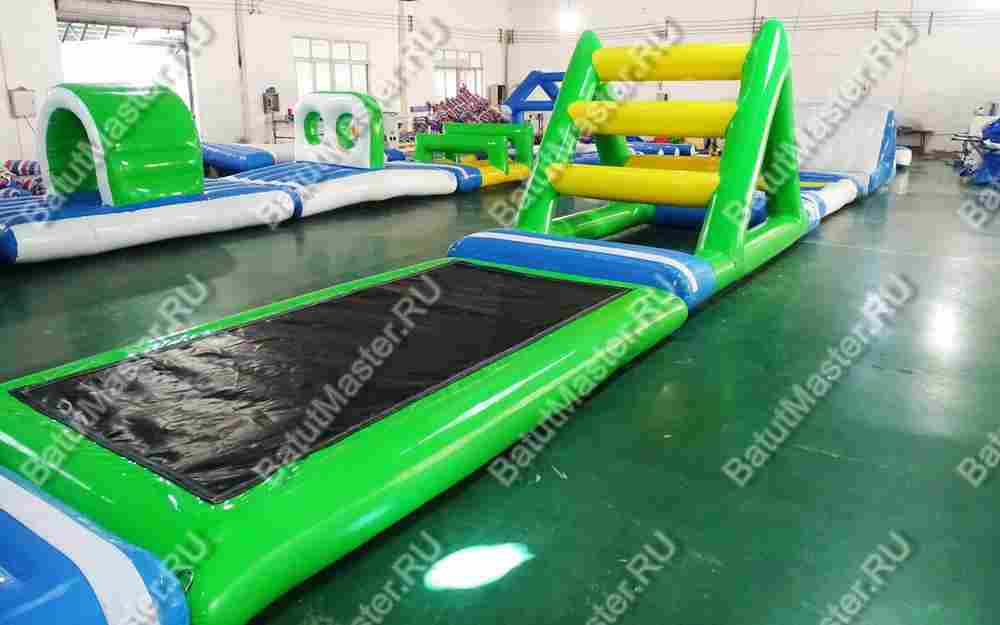 Надувной аквапарк «Веселый поворот» 24×9×4 м