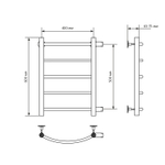 Полотенцесушитель MIXLINE CAPELLA  60х40х50 (1'' НР, 5 перекладин, боковое подкл) водяной