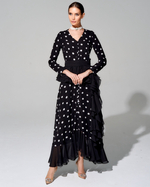 Платье длины миди из премиального шифона