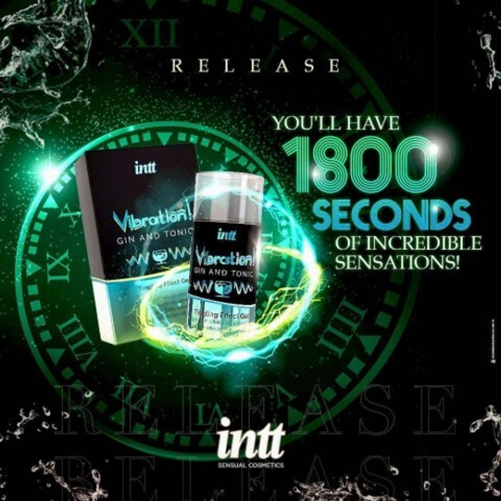 Gin & Tonic - Жидкий интимный гель с эффектом вибрации , 15 мл