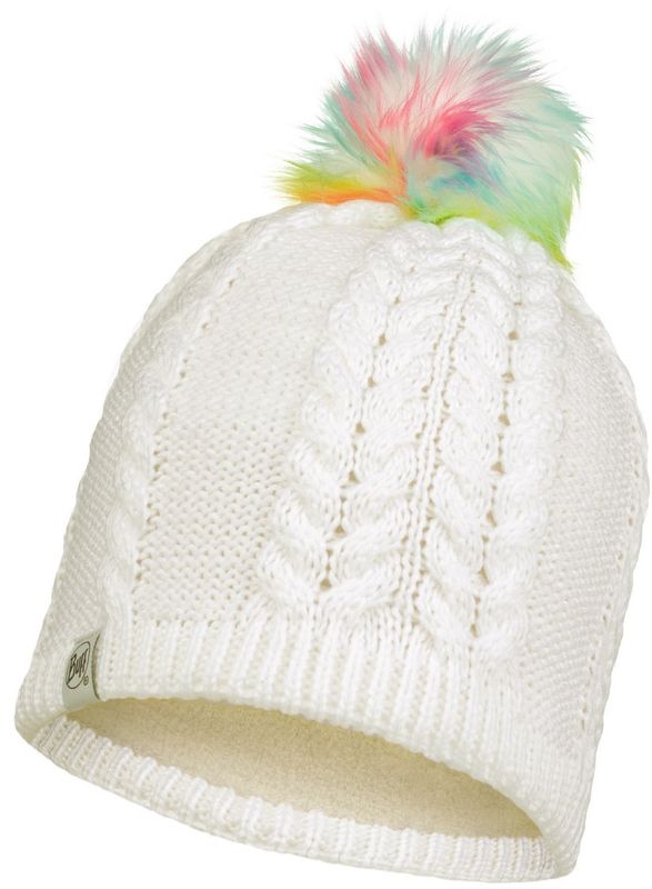 Шапка вязаная с флисом детская Buff Hat Knitted Polar Nina White Фото 1