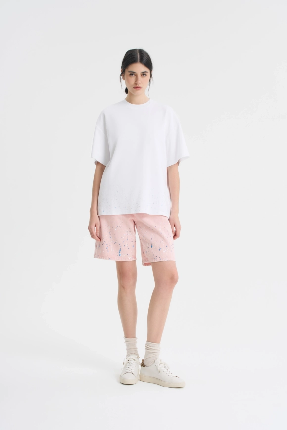 Шорты с принтом разбрызганной краски