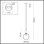 4671/1 ODL Подвес E27 1*40Вт IP20 PENDANT