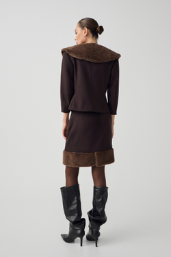 Юбка с отстегивающимся мехом