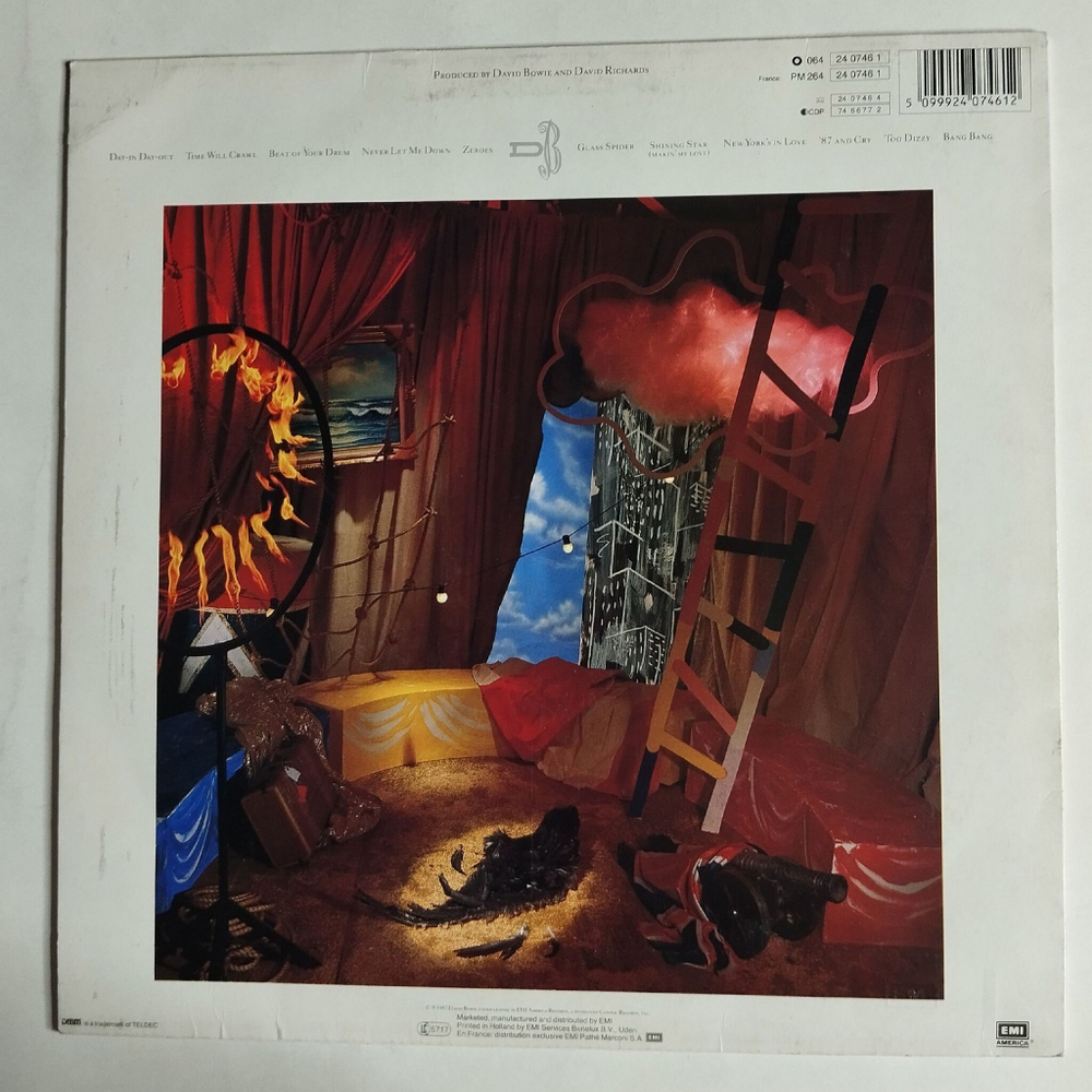 Винтажная виниловая пластинка LP David Bowie Never Let Me Down (Holland 1987)