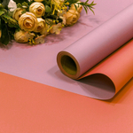 Пленка В рулоне 10 м х 58 см двухсторонняя (Сиреневый, Лососевый)