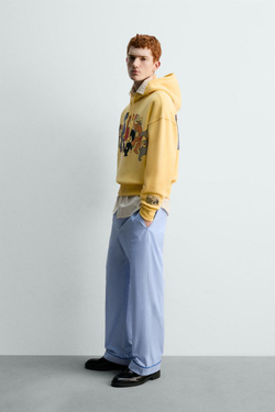 ZARA HARRY LAMBERT X DISNEY ХУДИ С КАПЮШОНОМ, ЖЕЛТЫЙ