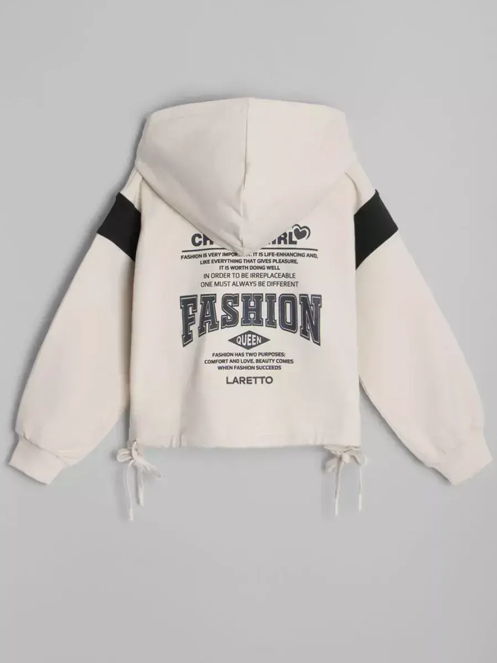 Худи для девочки с завязками в школу