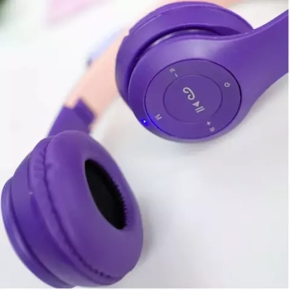 Bluetooth-наушники накладные 5.0 200mAh More choice HW24kids (Purple)