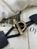 Застежка клевант черная с золотистыми металлическими элементами