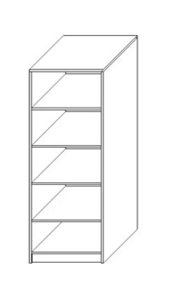 Прихожая Диана-4 секция № 03 Шкаф 2-створчатый (венге/дуб молочный), ЛДСП, Росток
