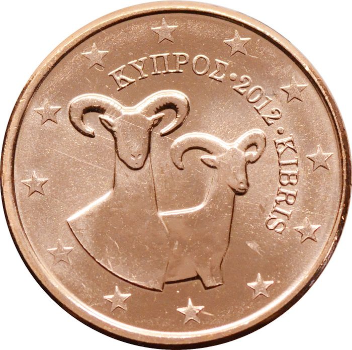 1 евроцент 2012 Кипр (1 euro cent)