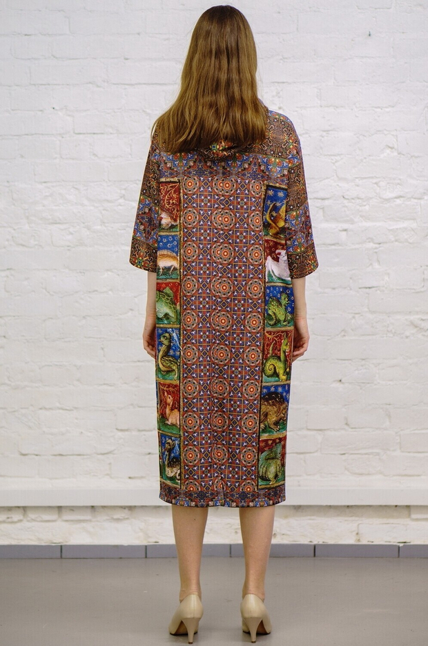 Платье "Бестиарий", по мотивам средневекового бестиария Бартоломея Английского