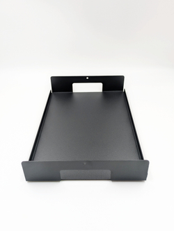 Поднос металлический прямоугольный с ручками, черный