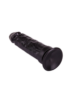 Крупный чёрный фаллоимитатор без мошонки - 20,5 см. (Цвет: черный)