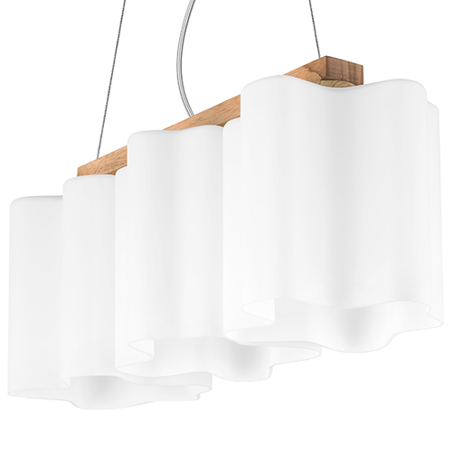 802135 Подвес NUBI LEGNO 3х40W E27 СВЕТЛОЕ ДЕРЕВО/БЕЛЫЙ