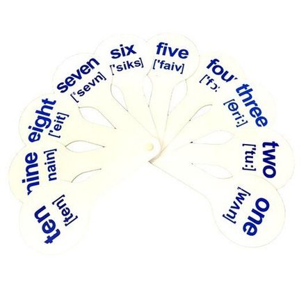 Веер английские цифры 1-10, Пчелка