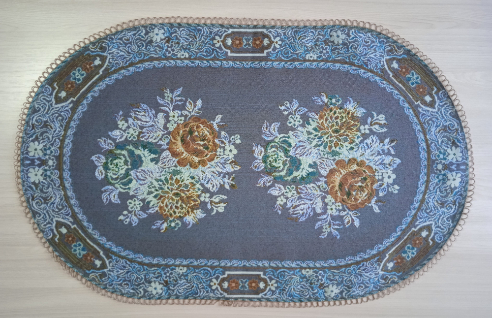 Декоративная гобеленовая салфетка Букет двойной 50х80