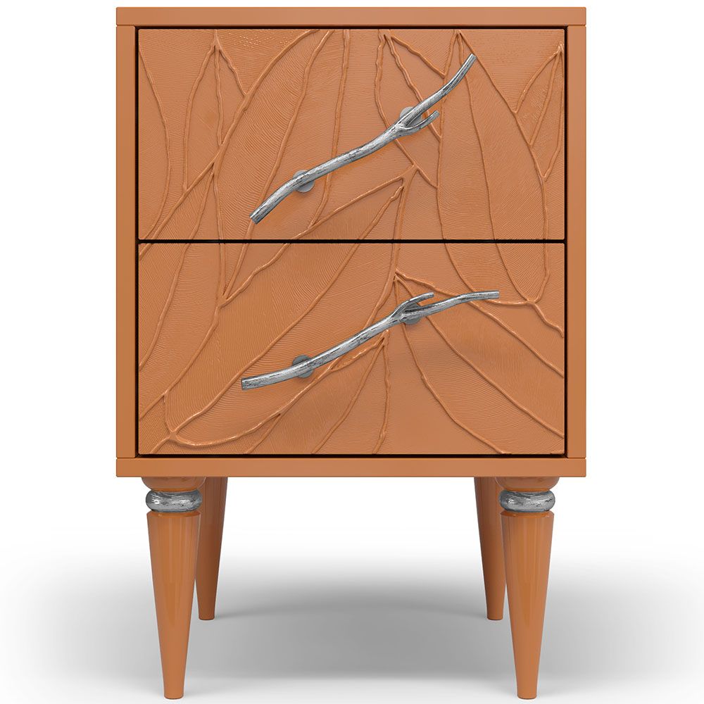 Тумба Арт Колор leaves Классик Сильвер Томленый оранжевый