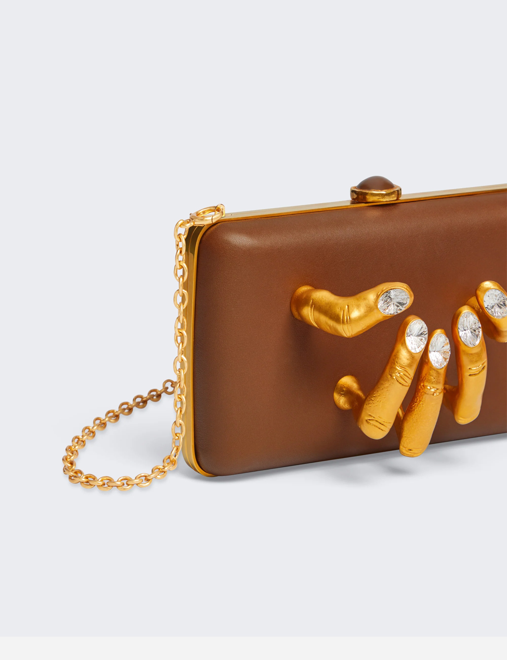 Schiaparelli Hand In Hand Clutch "Taupe"