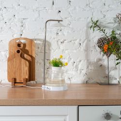 ULT-P36-3W-4000K+SPSB IP40 WHITE Светильник для растений светодиодный. с подставкой и декоративной емкостью. Белый свет4000K + cпектр для рассады и цветения. TM Uniel