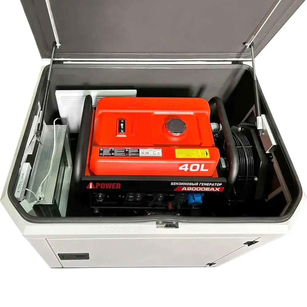 A-iPower A9000EAX бензиновый генератор в кожухе 1200 RAL 7035 с блоком АВР 400В/25А (8 pin) New УТ-11184206/29109