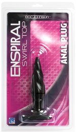 Черная анальная спиралевидная пробка ENSPIRAL