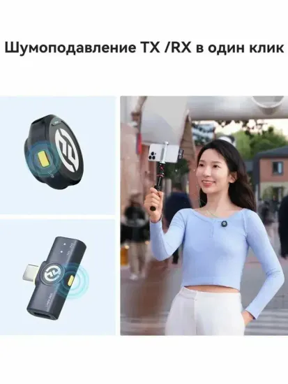 Петличный микрофон Hollyland Lark M2 USB-C, Black (черный)