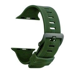 Силиконовый ремешок Sport с застежкой 38 мм / 40 мм / 41 мм для Apple Watch (Зеленый)