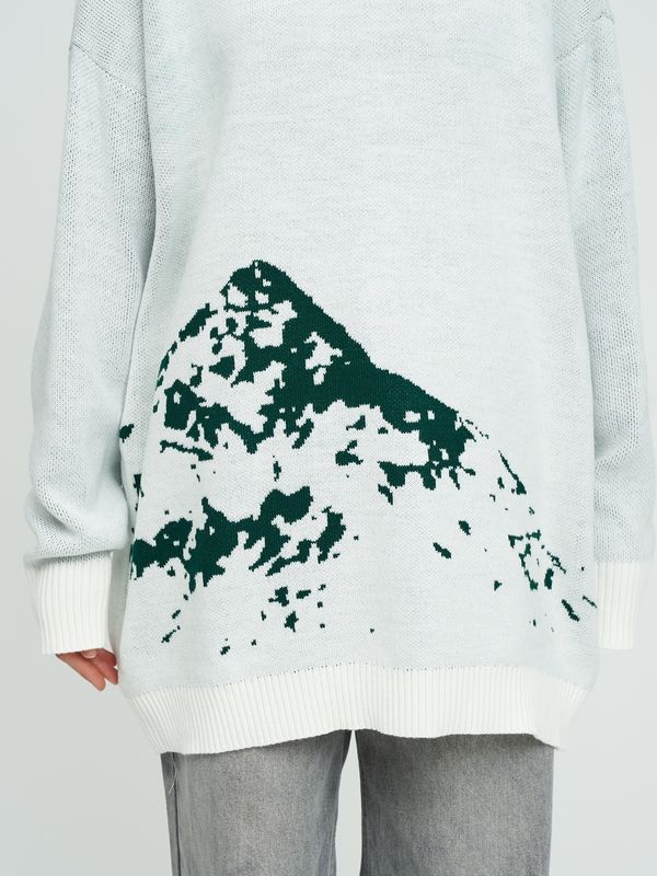 Свитер оверсайз Горы молочный - фото 13