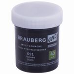 Гуашь художественная 1 шт., BRAUBERG ART CLASSIC, баночка 40 мл, ЧЕРНАЯ, 191568