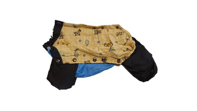 Комбинезон, утепленный байкой 26 мальчик (обхват груди 52 - 59) голубой - черный