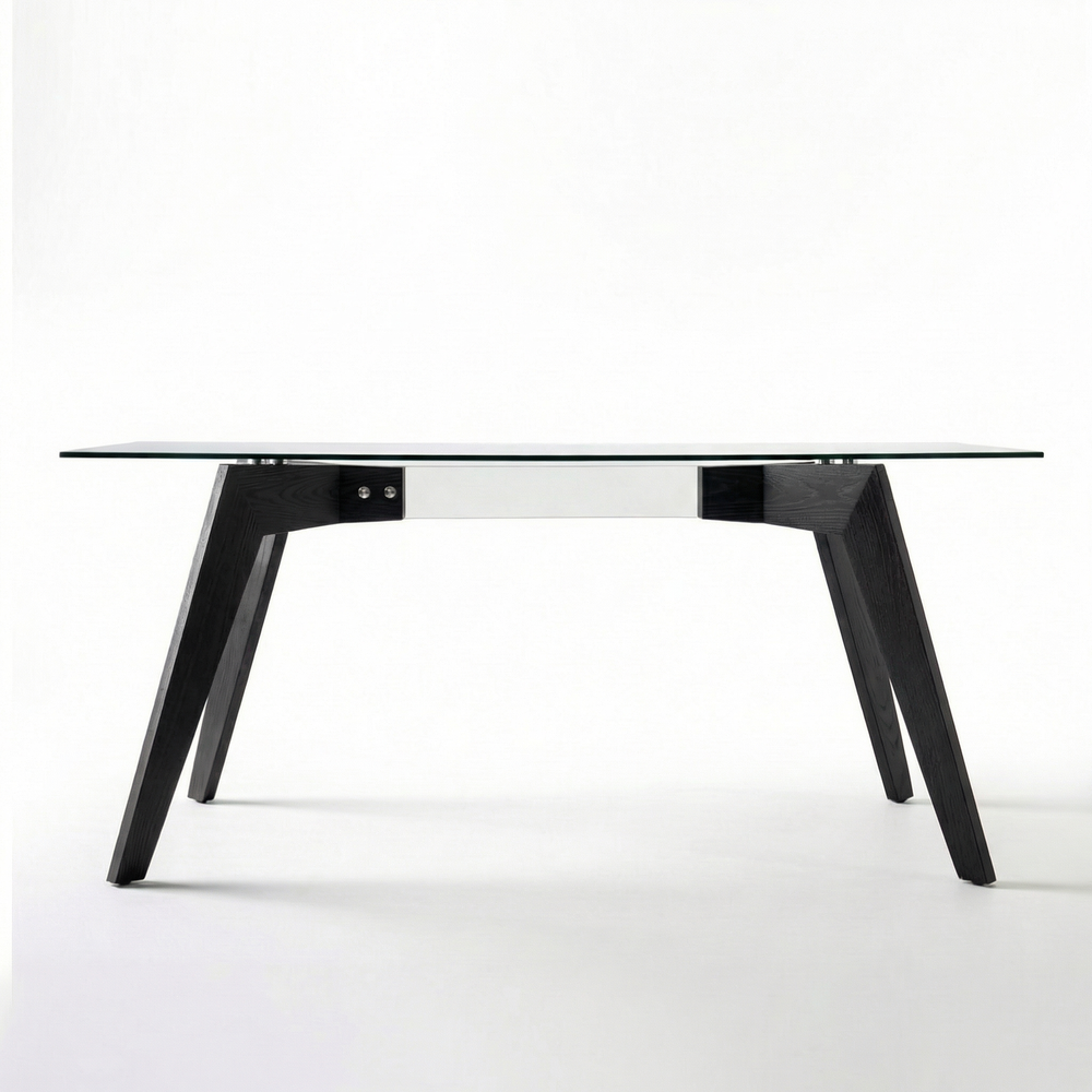 Дизайнерский стол STRIPE GLASS black