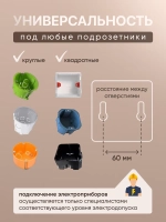 Розетка внутренняя тройная с заземлением белая