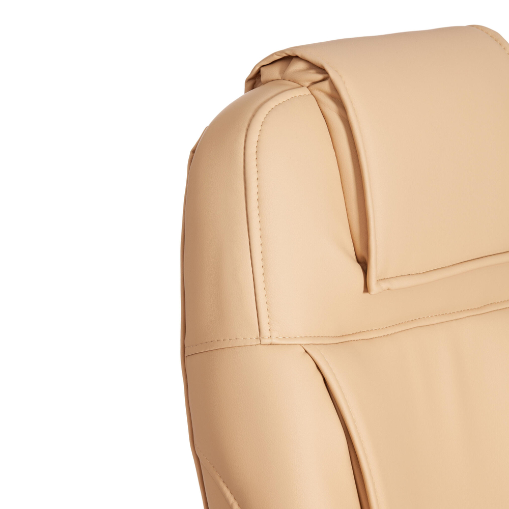 Кресло BERGAMO хром (22) кож/зам, бежевый, 36-34