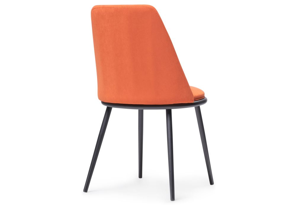 Стул на металлокаркасе Алдис катания флам / черный матовый