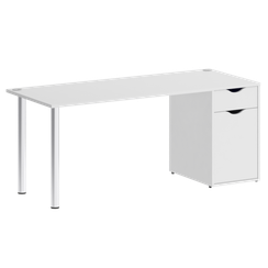 Home Office Стол письменный VR.SP-3-178.1 Белый Бриллиант/Хром 1780*720*750