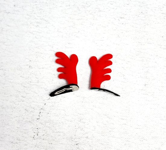 Комплект новогодних заколок рога Оленя, 2 шт