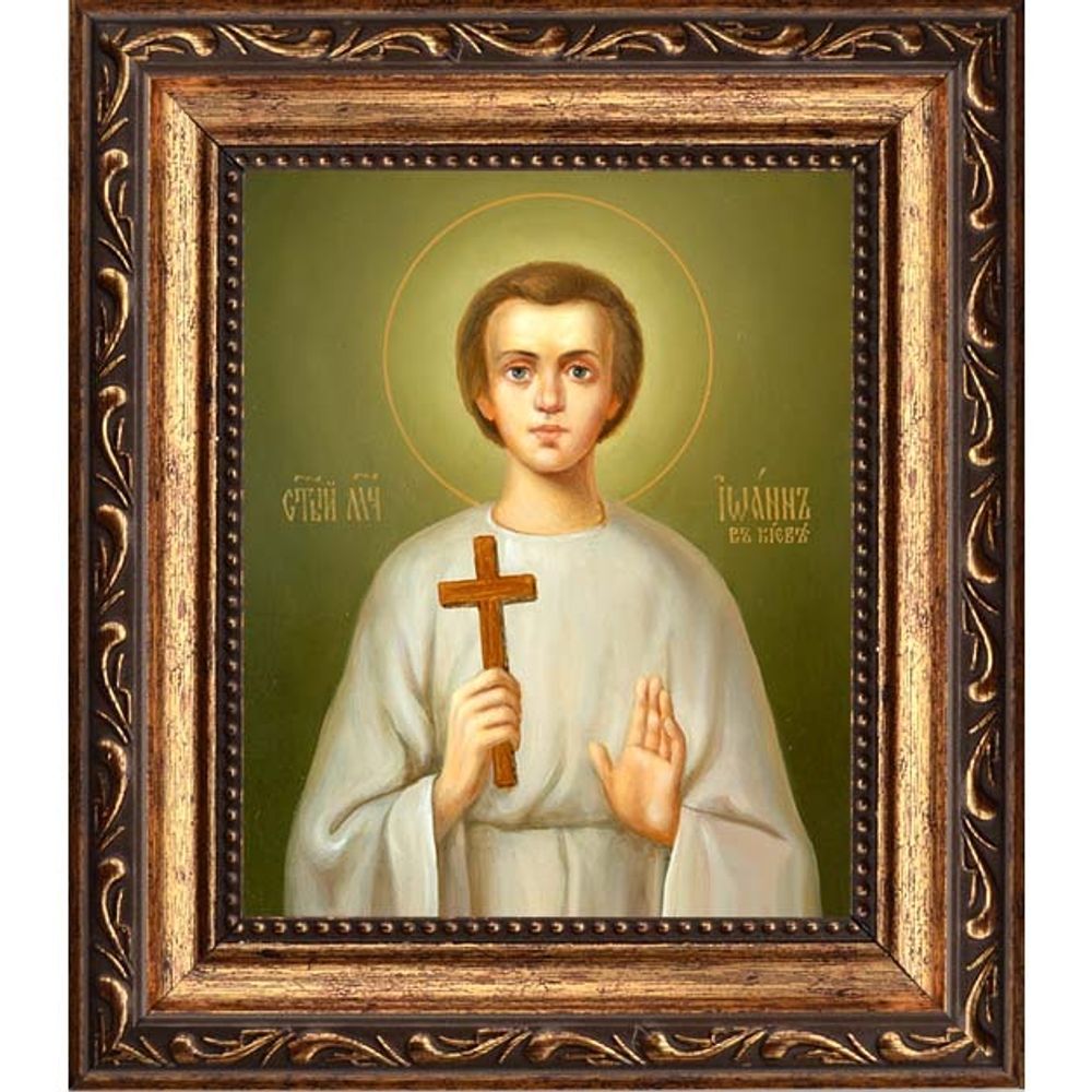 Иоанн Варяг Печерский Киевский отрок первомученик Российский. Икона на холсте.